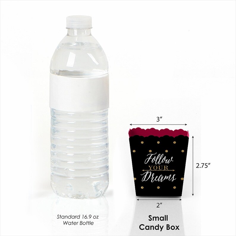 Dream Big Personalized Graduation Treat Candy Boxes Set of 12 Party Mini Favor Boxes