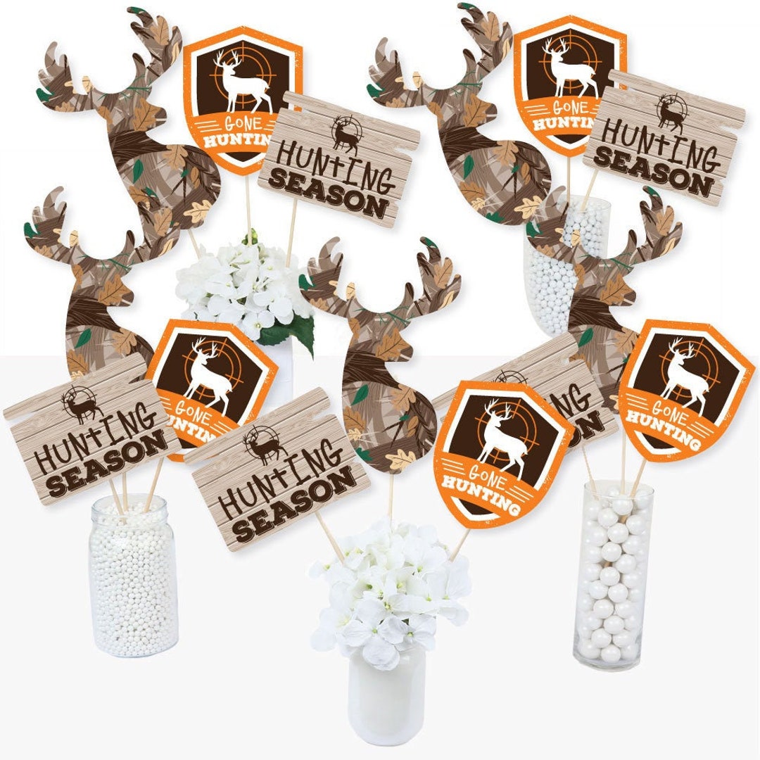 Big Dot Of Happiness Gone Hunting - Cupcake Decor - Deer Hunting Camo Baby Shower Or Birthday Party Cupcake Wrappers Treat Picks Kit Set Of 24