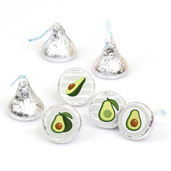 Hello Avocado - Fiesta Party Round Candy Sticker Favors - Labels Fit Chocolate Candy (1 sheet of 108)