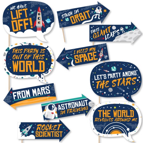 Space Photo Booth Props for Space Rocket Party - Etsy