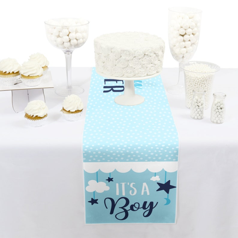 Its a Boy Petite Blue Baby Shower Paper Table Runner 12 X Etsy