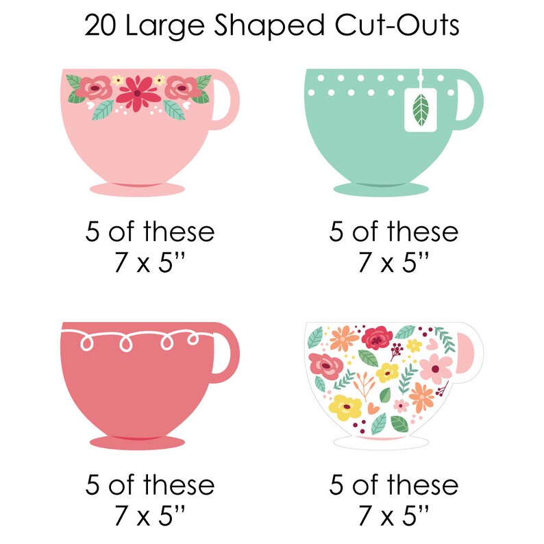 Floral Lets ParTea Garden Tea Party DIY Decorations Etsy