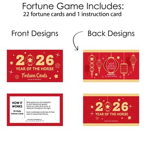 Lunar New Year - 2026 Year of the Horse Game Scratch Off Fortune Cards - 22 Count image 4