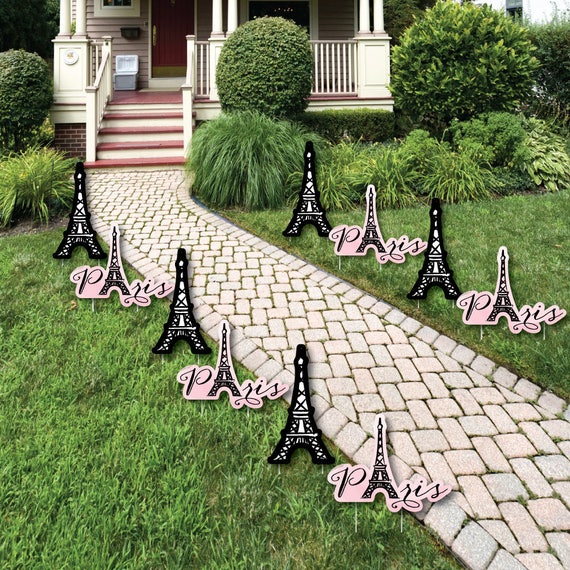 Paris Lawn Decorations Outdoor Baby Shower Or Birthday Etsy