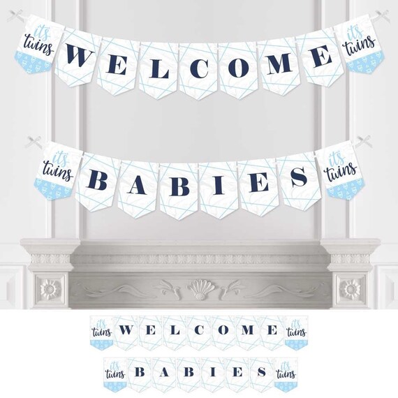 it's twins baby shower decorations