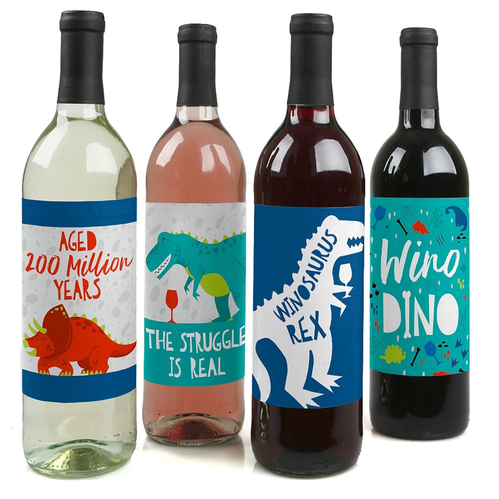 Roar Dinosaur Wine Bottle Labels Dino Mite Trex Wine Gifts Etsy