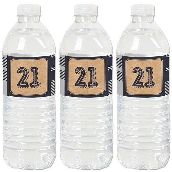 21st Birthday Party Water Bottle Sticker Labels - Finally 21 Twenty First Birthday Party Supplies - 20 Count Il_570xn