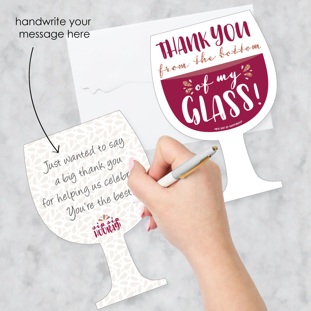 But First Wine Shaped Thank You Cards Wine Tasting Party | Etsy