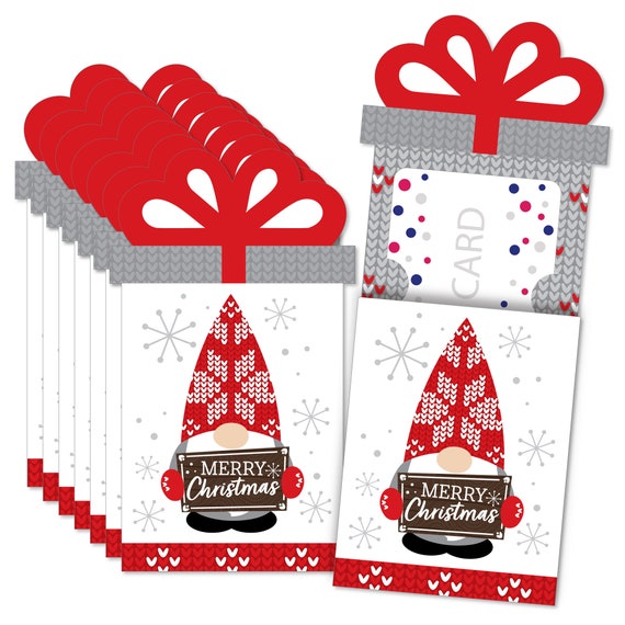 holiday gift card sleeves Big Dot of Happiness - Assorted Red and Green Holiday - Christmas Money and Gift Card Sleeves - Nifty Gifty Card Holders