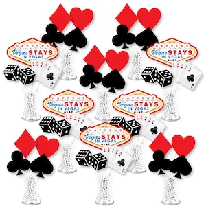 Las Vegas - Casino Party Centerpiece Sticks - Showstopper Table Toppers - 35 Pieces