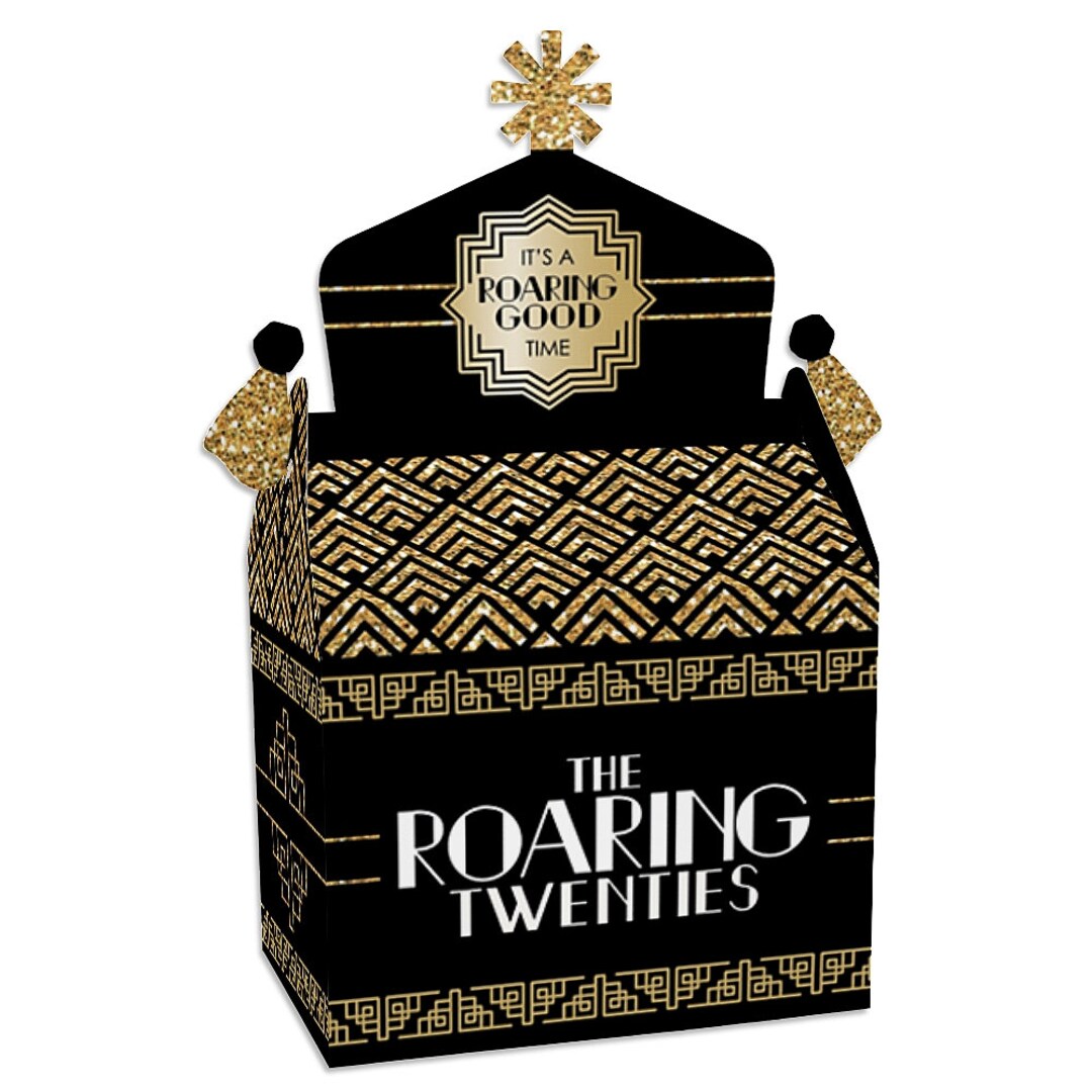 Roaring 20s Treat Box Party Favors 1920s Art Deco Jazz Party Goodie