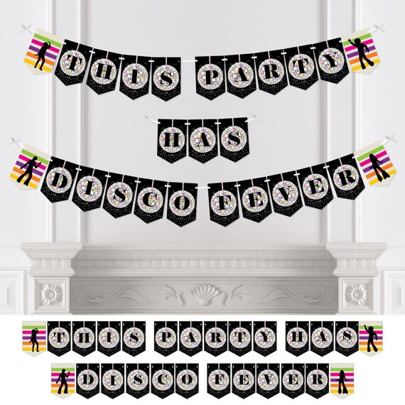 70's Disco - Bunting Banner - Personalized 1970s Disco Fever Party Bunting Banner & Decor - Seventies Hanging Decor - Dance Party - 70s Il_570xn