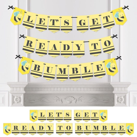 Honey Bee Baby Shower Or Birthday Party Bunting Banner Party Decorations Let S Get Ready To Bumble By Big Dot Of Happiness Catch My Party