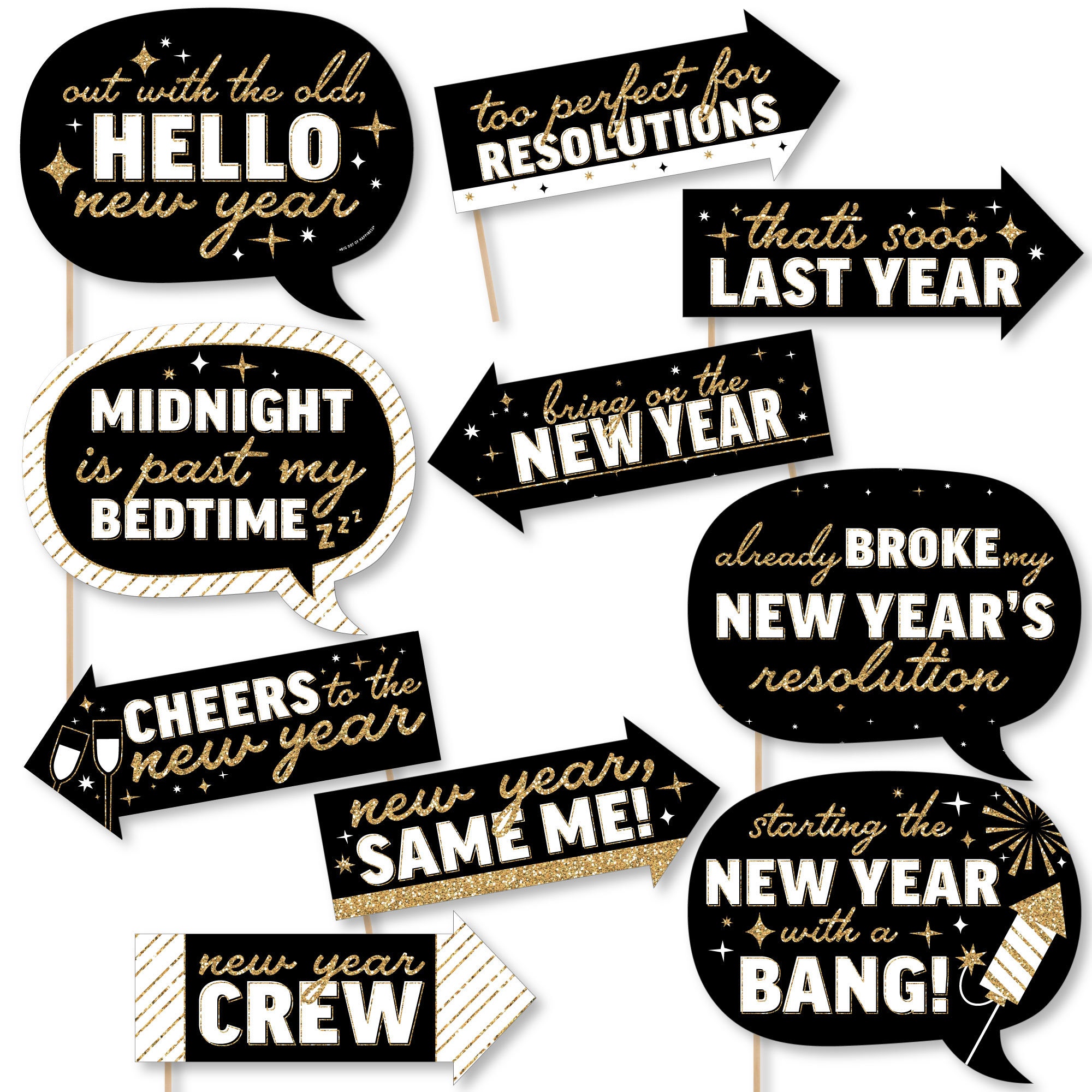 New years photo booth cheap props