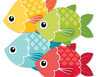 Lets Go Fishing Fish Themed Birthday Party or Baby Shower DIY
