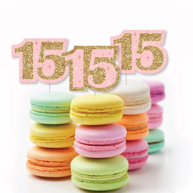 Mis Quince Anos Dessert Cupcake Toppers Quinceanera Sweet Etsy