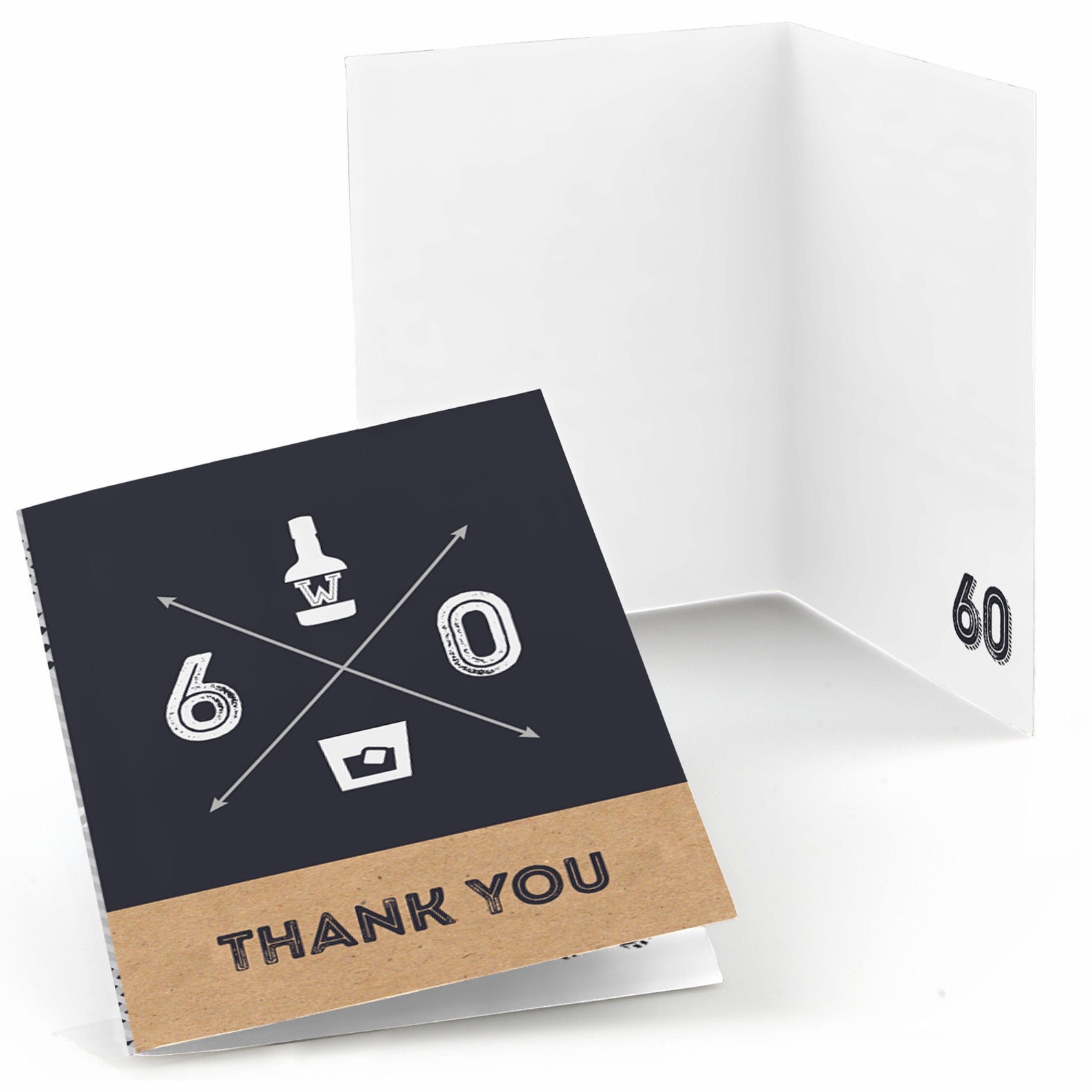 60th Birthday Thank You Cards Aged to Perfection Thank You | Etsy