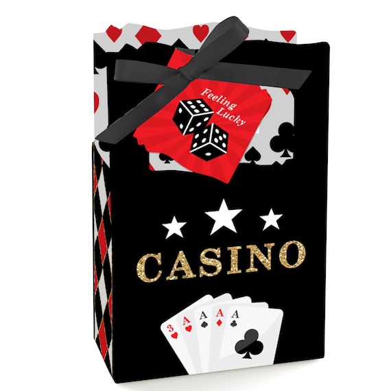 Las Vegas Casino Party Favor Boxes Set of 12 by Big Dot of