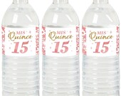Mis Quince Anos - Quinceanera Sweet 15 Birthday Party Water Bottle Sticker Labels - Set of 20 Il_170x135