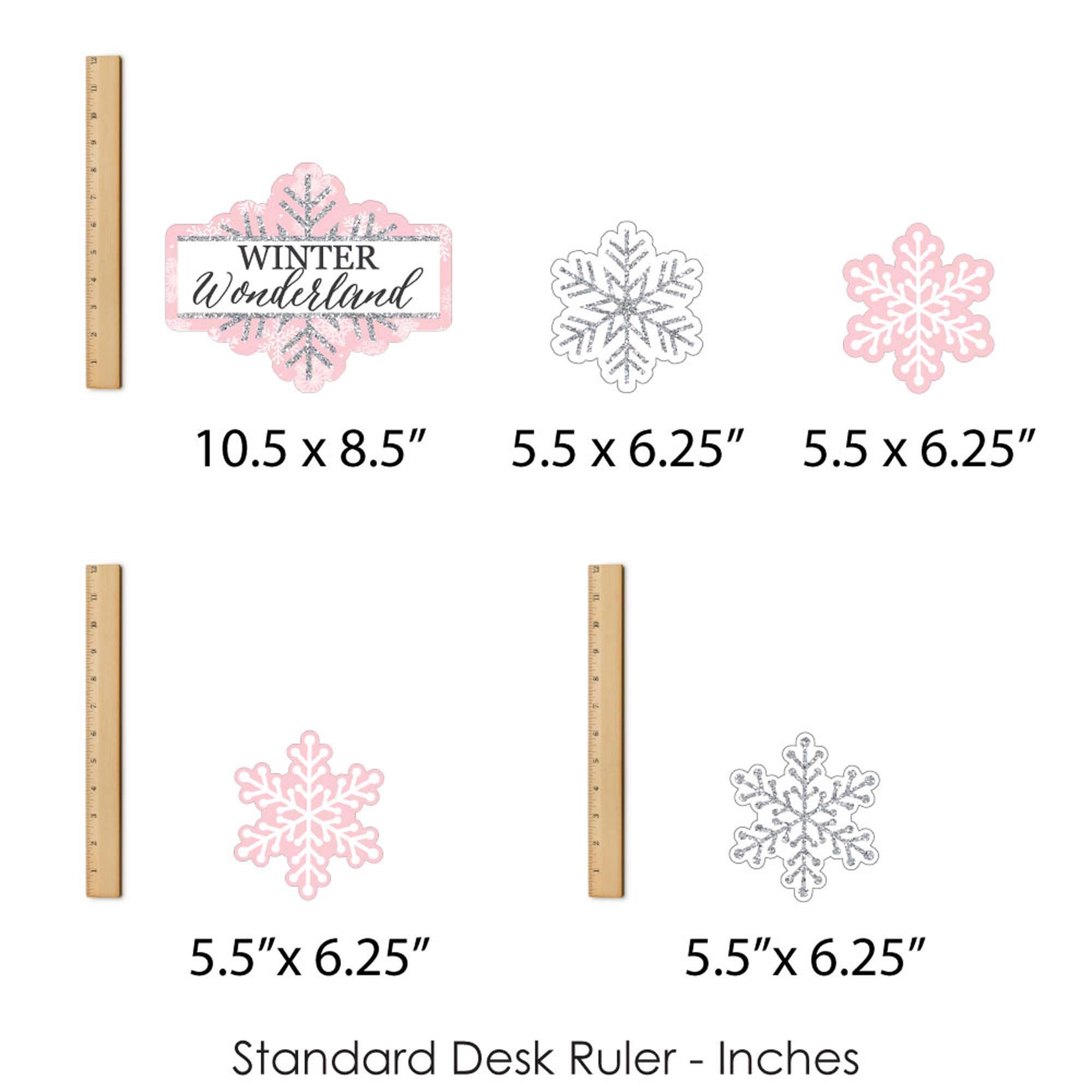 Big Dot of Happiness Pink Winter Wonderland - Snowflake Decorations DIY Holiday Snowflake Birthday Party or Baby Shower Essentials - Set of 20