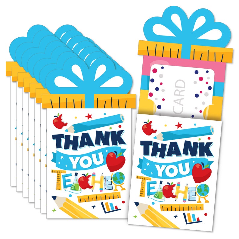 Thank You Teachers Teacher Appreciation Money and Gift Card Etsy