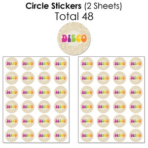 70's Disco - Mini Candy Bar Wrappers, Round Candy Stickers - 1970s ...