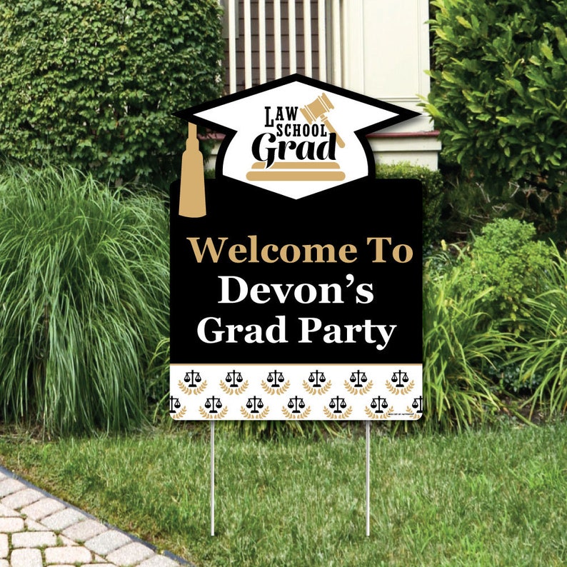 Law School Grad Party Decorations Future Lawyer Graduation Etsy