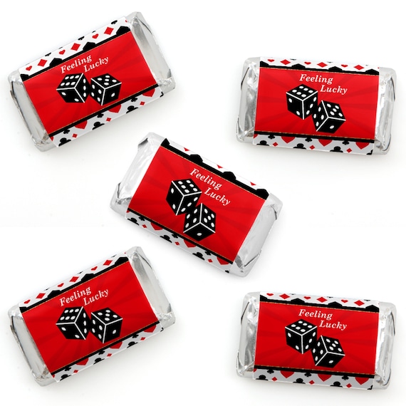 Las Vegas Mini Candy Bar Wrappers Casino Hershey® Miniature Candy Bar