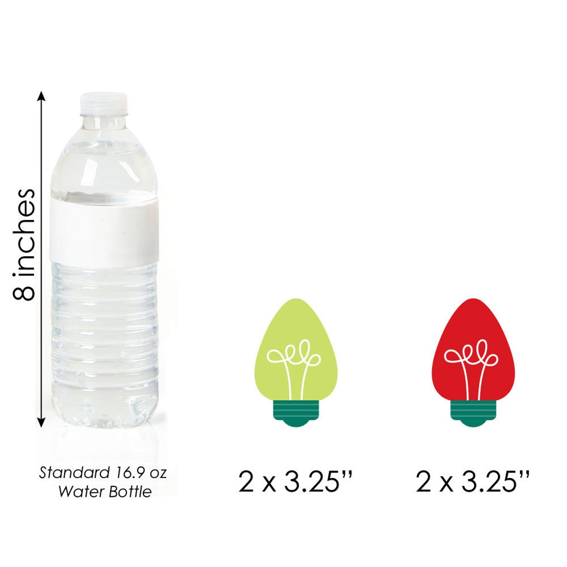 Christmas Light Bulbs DIY Shaped Holiday Party Cut-Outs 24 | Etsy