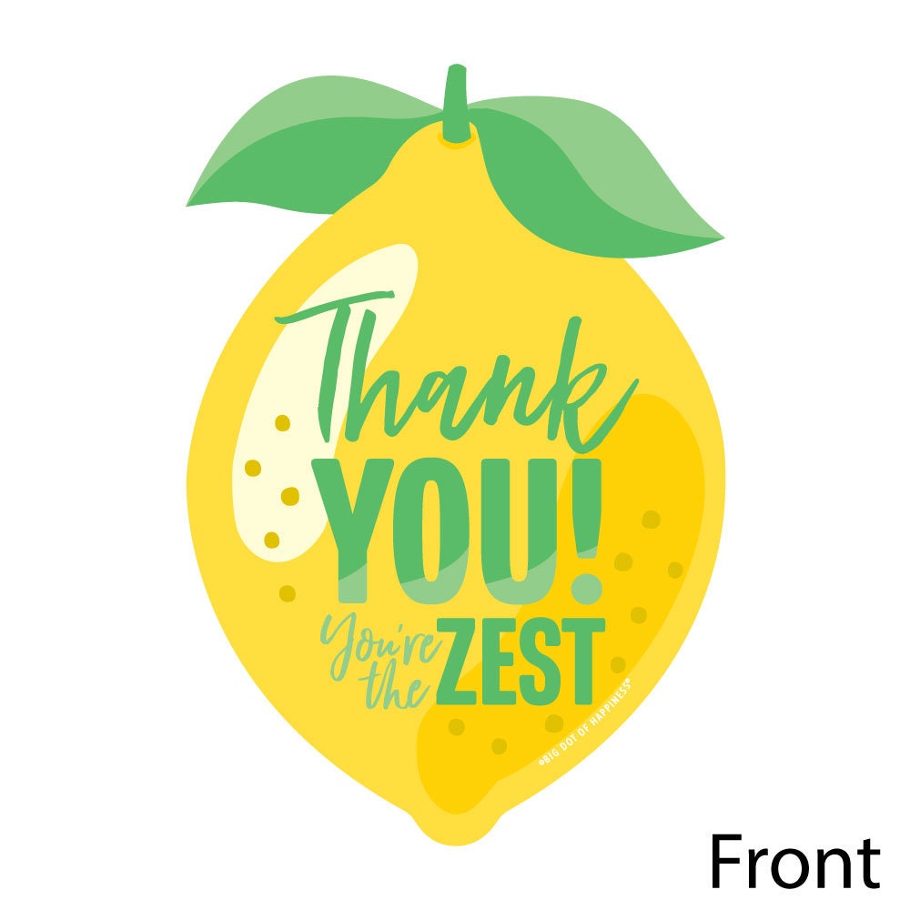 So Fresh Lemon Shaped Thank You Cards Citrus Lemonade Etsy