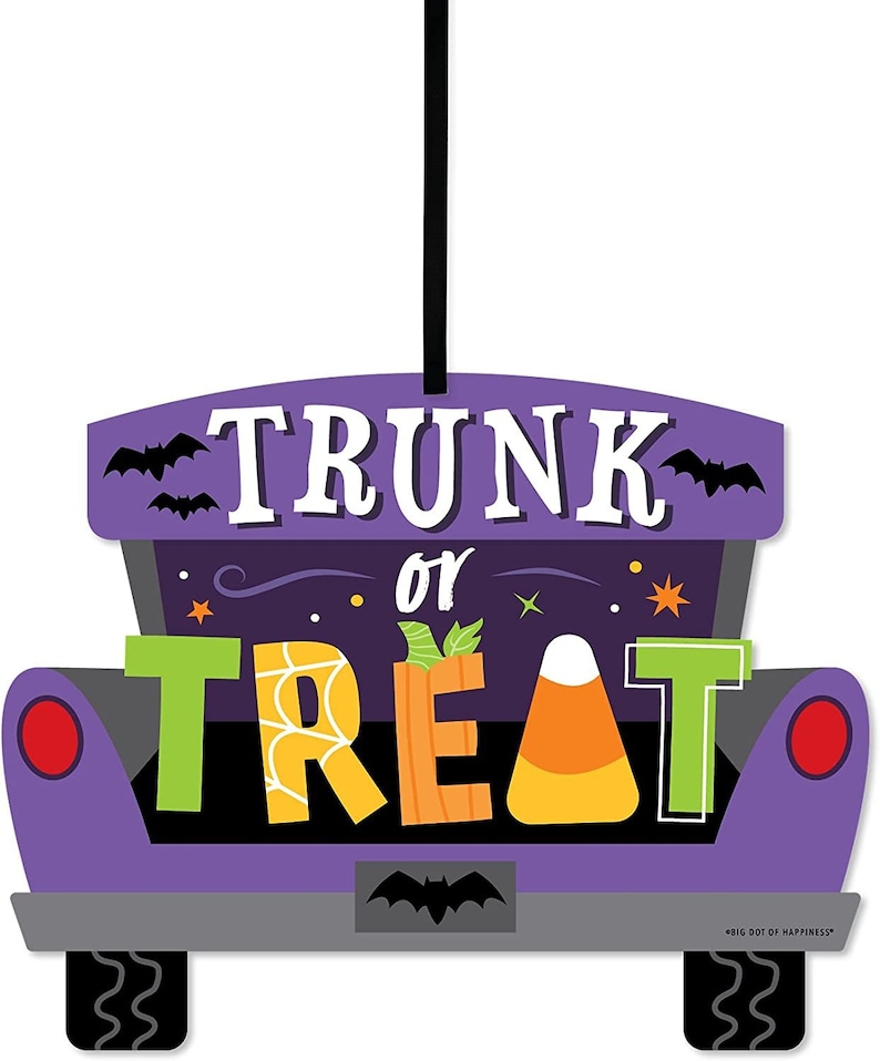 Trunk or Treat  Hanging Porch Halloween Car Parade Party image 1