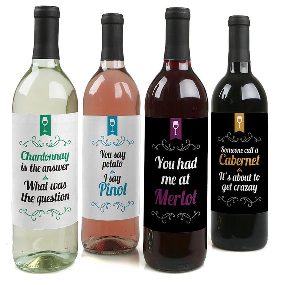 Wine Not Funny Wine Bottle Labels for Women and Men Set - Etsy Wine Not Funny Wine Bottle Labels for Women and Men Set - Etsy