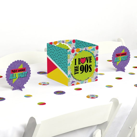 90 S Throwback 1990s Party Centerpiece Table Decoration Kit