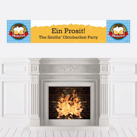Oktoberfest Banner Personalized German Beer Festival Etsy