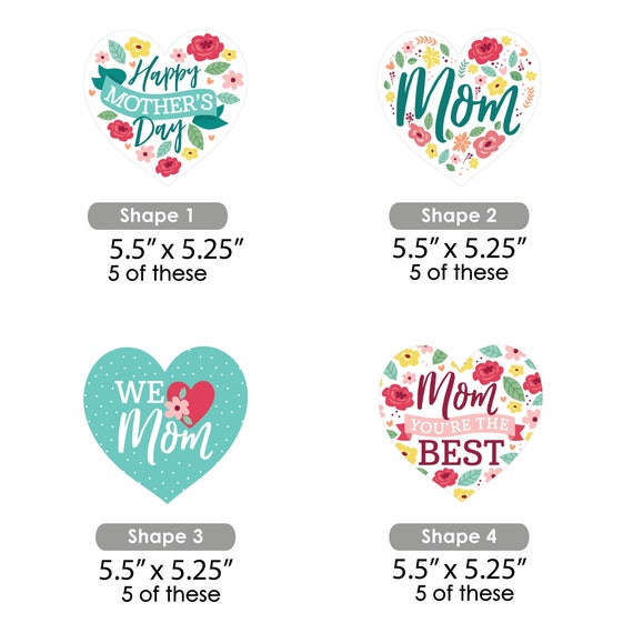 Ghirlanda Striscione Happy Mother's Day - Rosa, 1,8 Metri, Per Decorazioni Festa Della Mamma - 3