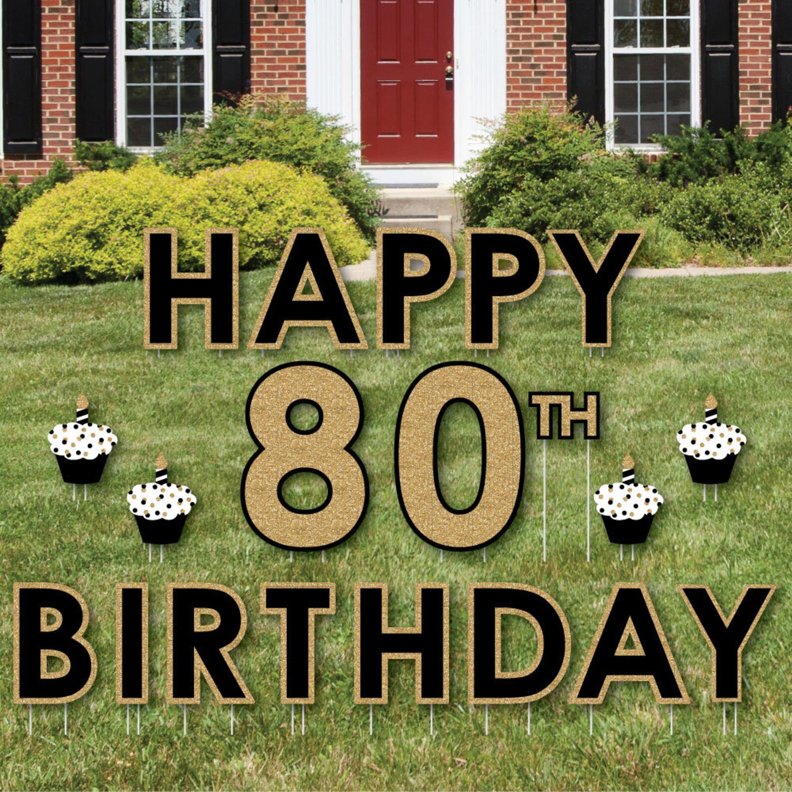 80th Birthday Yard Sign Outdoor Lawn Birthday Decorations Etsy