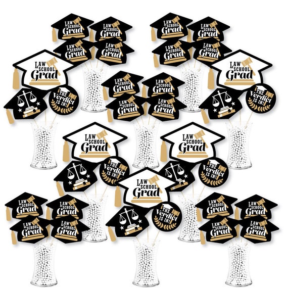 Law School Grad - Future Lawyer Graduation Party Centerpiece Sticks - Showstopper Table Toppers - 35 Pieces Il_570xn