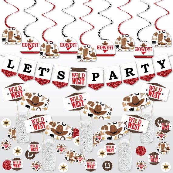 Western Hoedown Wild West Cowboy Party Supplies Decoration Kit
