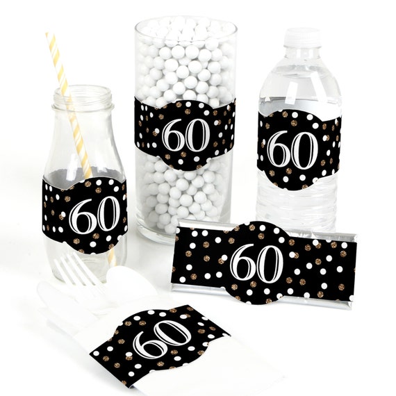 60th Birthday Adult Birthday Gold Diy Party Supplies Birthday
