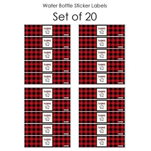 Bachelorette Party Water Bottle Sticker Labels Flannel Fling Before the ...