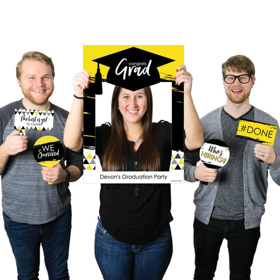 Yellow Grad - Best is Yet to Come - Custom Graduation Selfie Photo Booth Picture Frame & Props - Graduate - Printed on Sturdy Material Il_570xn