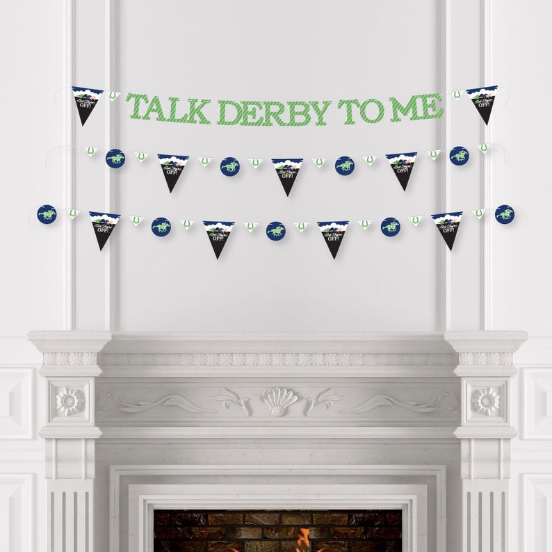 Kentucky Horse Derby 36 Banner Cutouts and Talk Derby To Me Banner Letters Horse Race Party Letter Banner Decoration