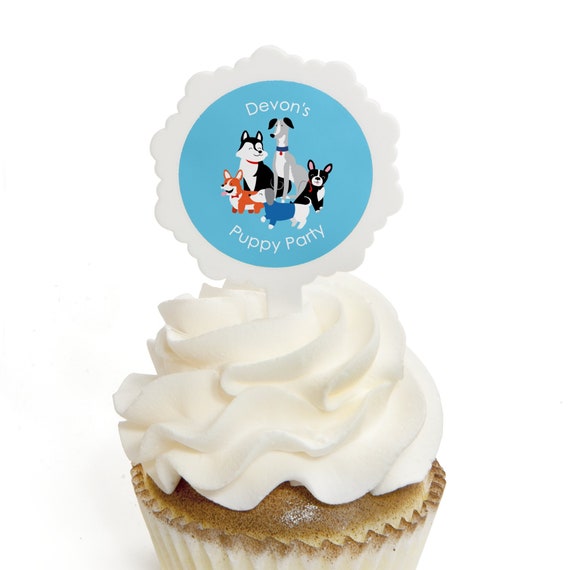Pawty Like A Puppy Cupcake Picks Cupcake Decoration Kit For A