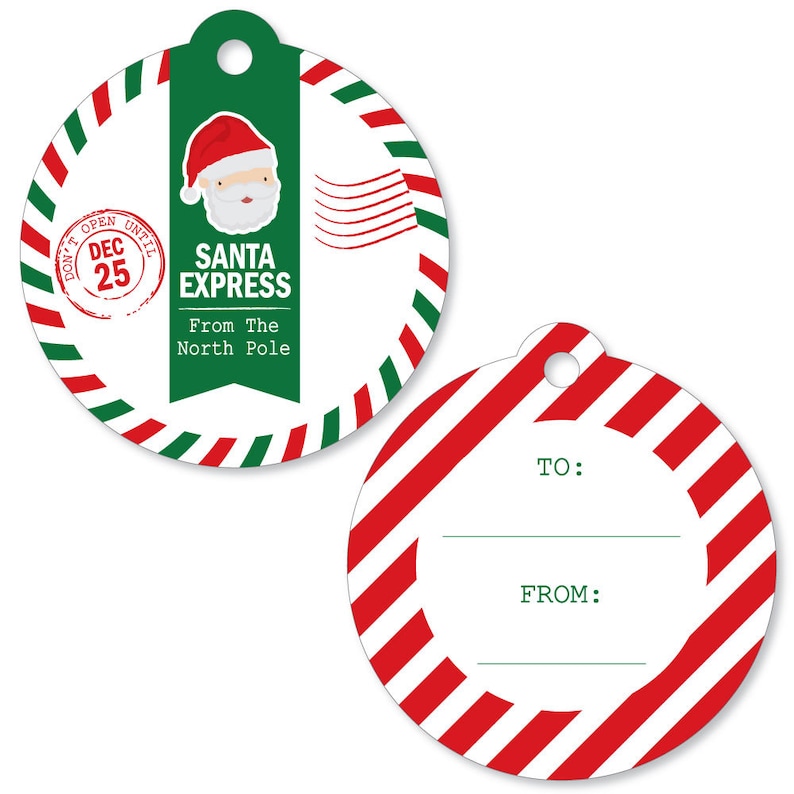 From Santa Claus Christmas Favor Gift Tags Set of 20 Santa/'s Special Delivery