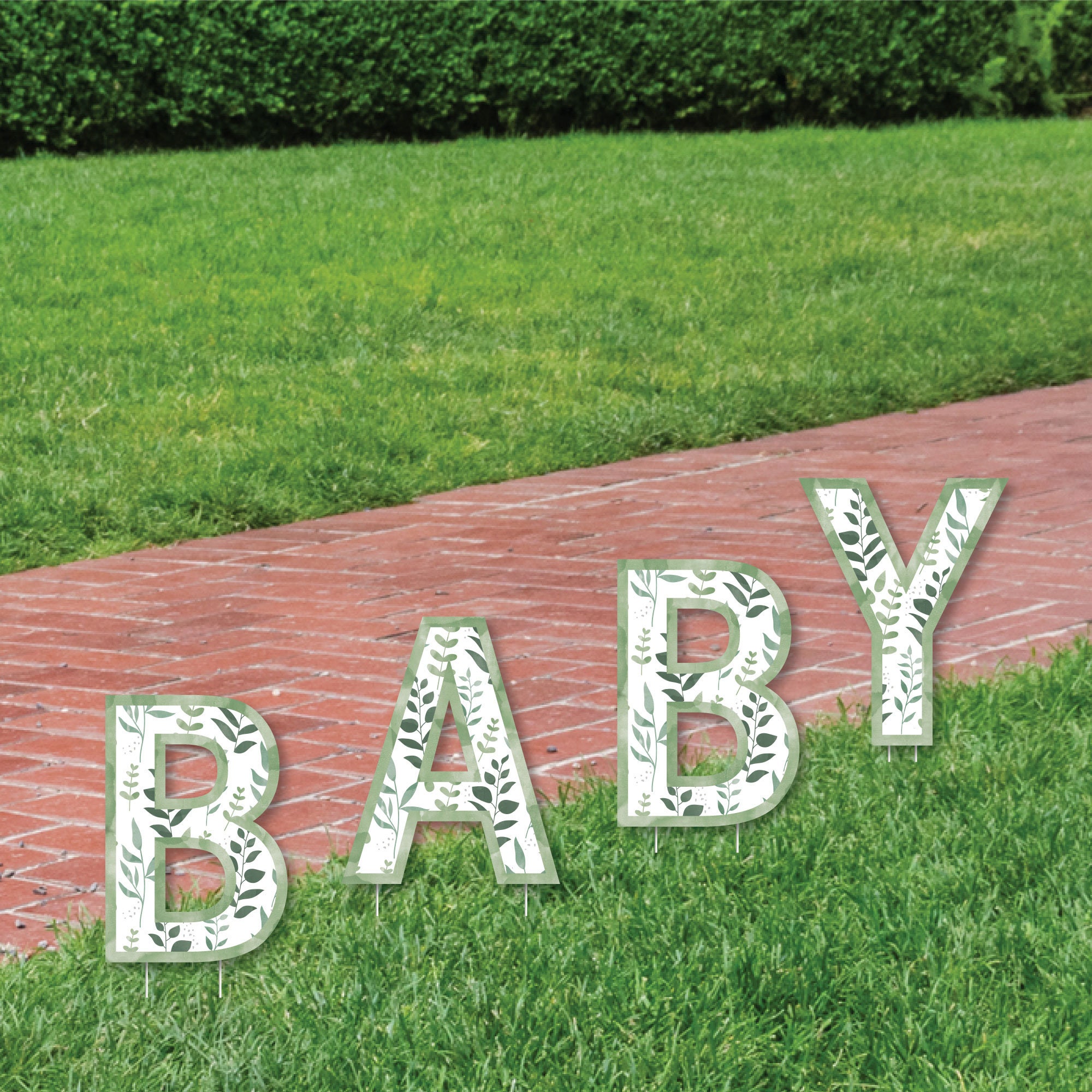 Boho Botanical Baby Yard Sign Outdoor Lawn Decorations Etsy