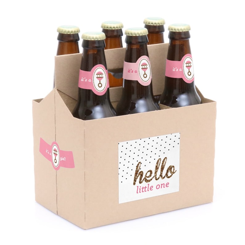 Hola pequeña una niña bebé ducha cerveza etiquetas 6 | Etsy