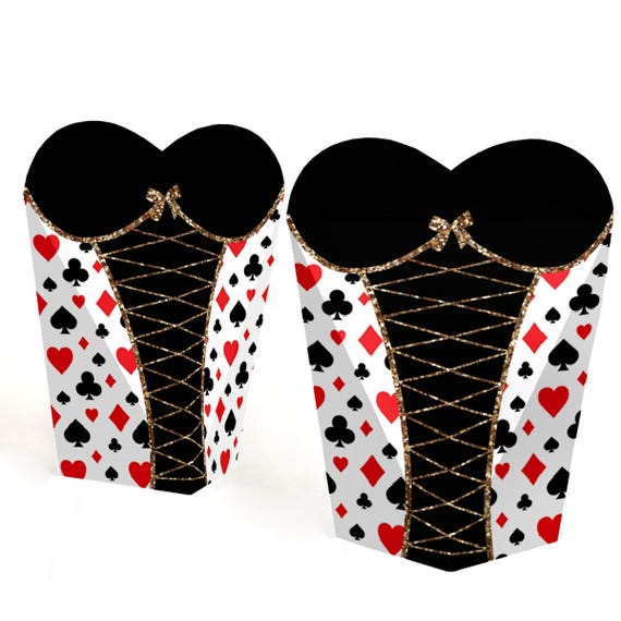 Las Vegas - Casino Party Favors - Gift Heart Shaped Favor Boxes for Women - Set of 12 Il_570xn