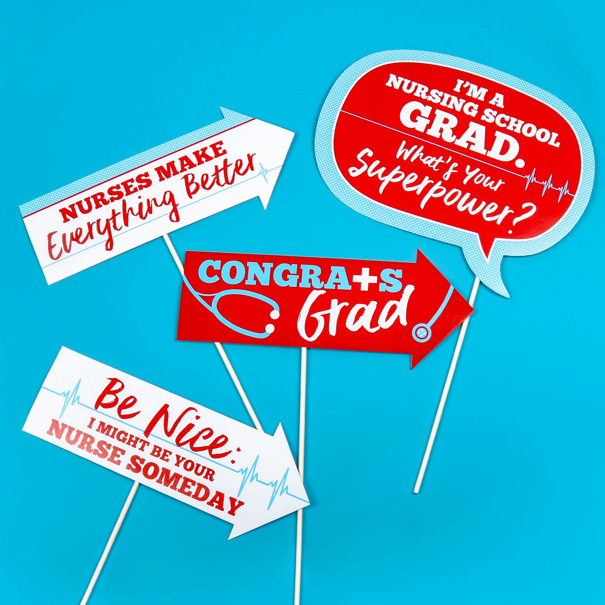 Funny Nurse Graduation Photo Booth Props - Medical Nursing Graduation ...