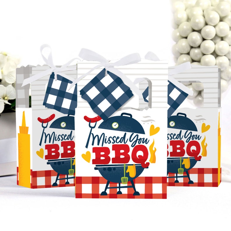 Missed You BBQ Backyard Summer Picnic Party Favor Boxes Etsy
