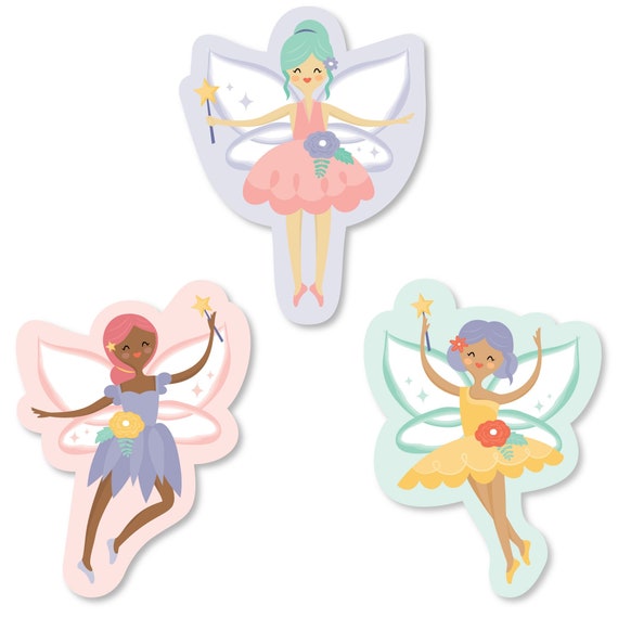 Let’s Be Fairies - DIY Shaped Fairy Garden Birthday Party Cut-Outs - 24 ...